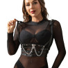 Subblime - Harnais Corset Avec Chaîne Détail Taille Unique
